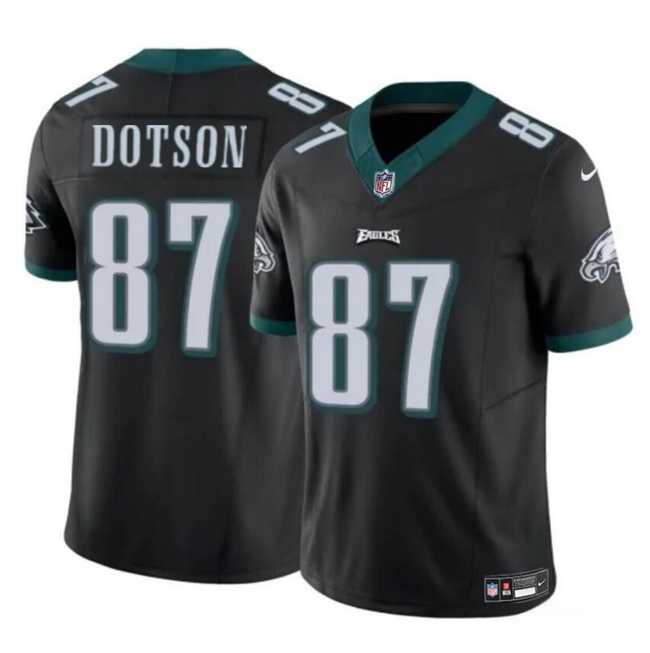 Men & Women & Youth Philadelphia Eagles #87 Jahan Dotson Black F.U.S.E Vapor Untouchable Limited Stitched Jersey